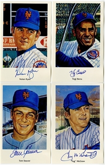1969 New York “Miracle” Mets Signed Limited Edition 25th Anniversary Post Card Set (28 Signatures Incl Ryan, Berra and McGraw)